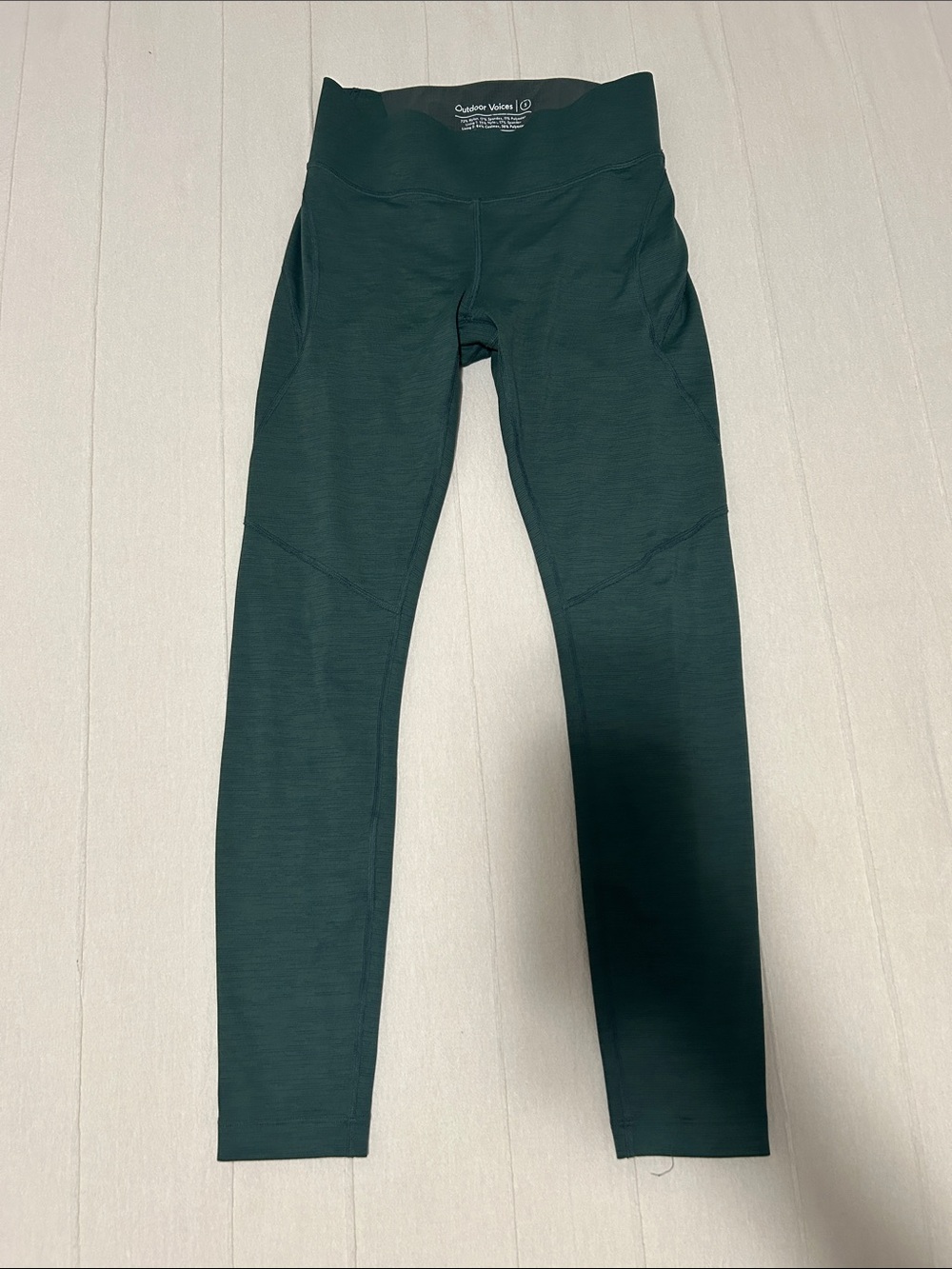 Outdoor Voices TechSweat 7/8 Flex Leggings Evergreen Green Size Small EUC
